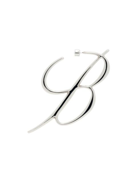 Silver B Monogram Single Earring