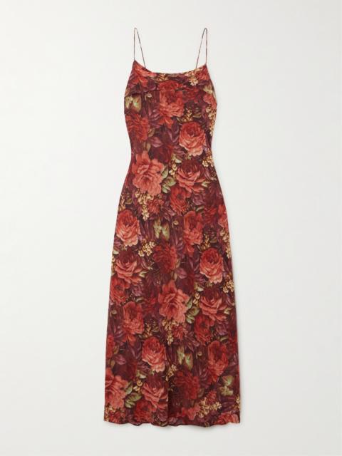 FAITHFULL Zelie Floral-print Silk Maxi Dress