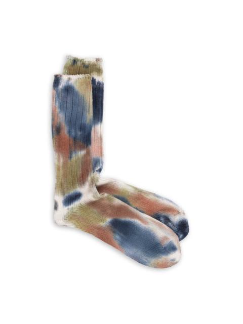 ANONYMOUSISM Anonymous Ism Scatter Dye Crew Sock D.Brown