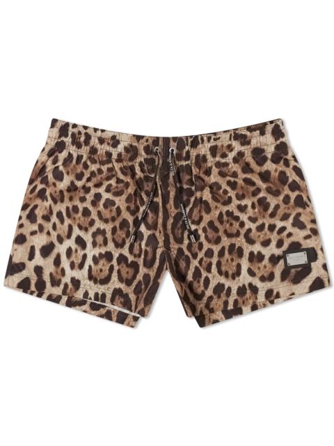 Dolce & Gabbana Dolce & Gabbana Leopard Print Swim Shorts