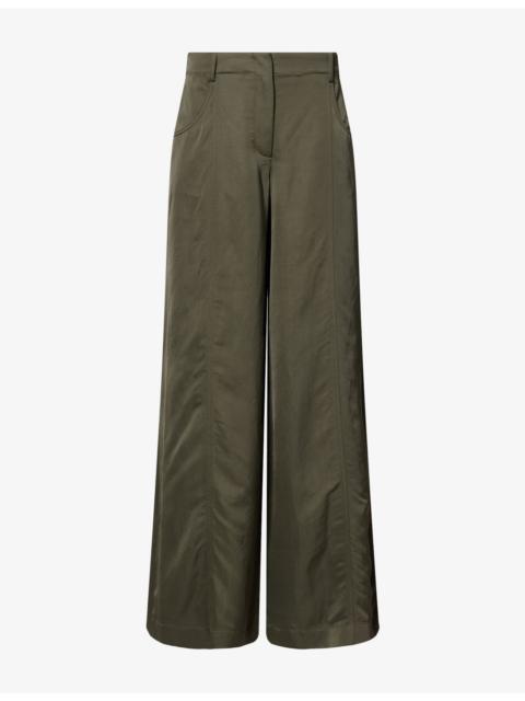 TWP Demi Wide-Leg Linen-Blend Trousers