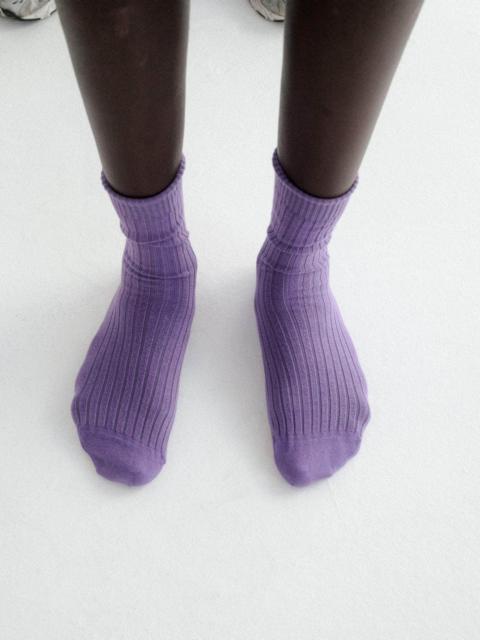 BASERANGE Rib Overankle Socks
                  - Organic Cotton Rib
