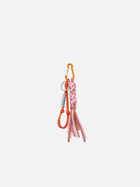 PINKO KEY RING WITH SCOUBIDOU AND PINKO LETTERING LOGO