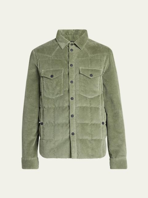Moncler Grenoble Men's Gelt Down Corduroy Overshirt