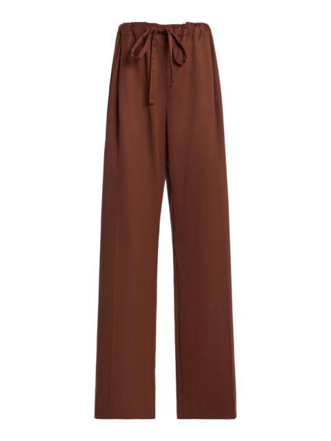 Another Tomorrow Drawcord Wool-Blend Pants