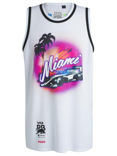 HUGO HUGO X VCARB FANWEAR TANK TOP WITH MIAMI ARTWORK
