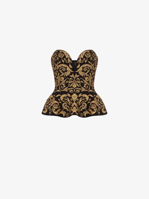 Moschino BAROQUE JACQUARD CORSET TOP
