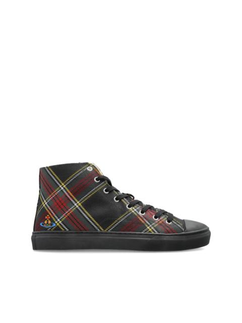 Vivienne Westwood tartan high-top sneakers