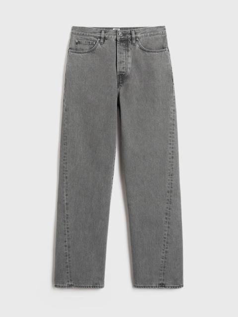 Twisted seam denim full length mid grey