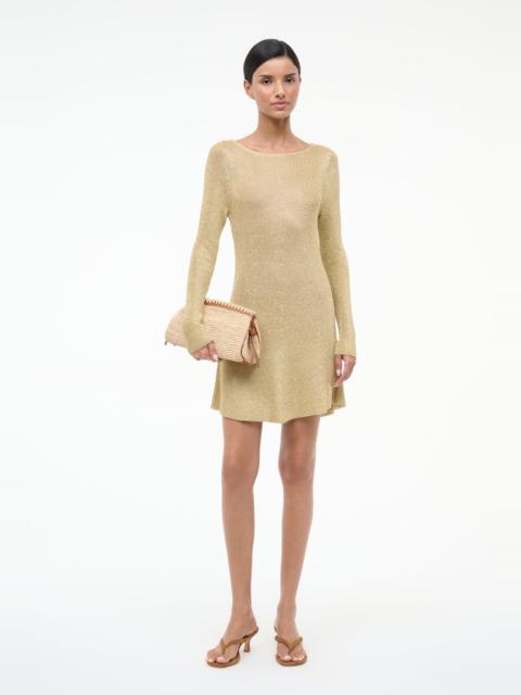 STAUD STAUD NIKITTA MINI DRESS GOLD