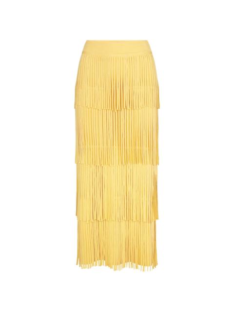 Za Za knit fringe maxi skirt