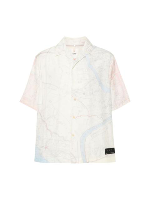 map-print short-sleeves shirt