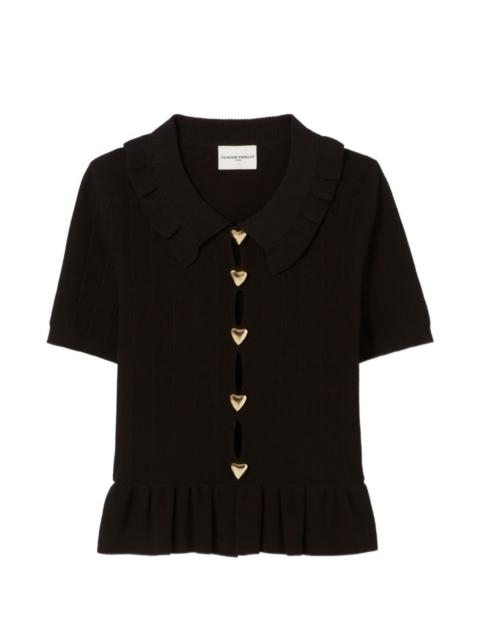 Claudie Pierlot ruffled heart button top