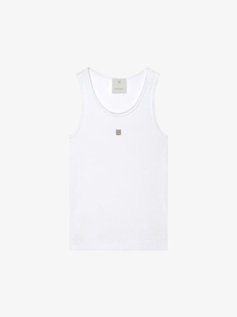 Givenchy SLIM FIT TANK TOP IN COTTON WITH 4G DETAIL