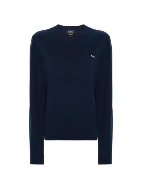 A.P.C. logo-embroidered jumper