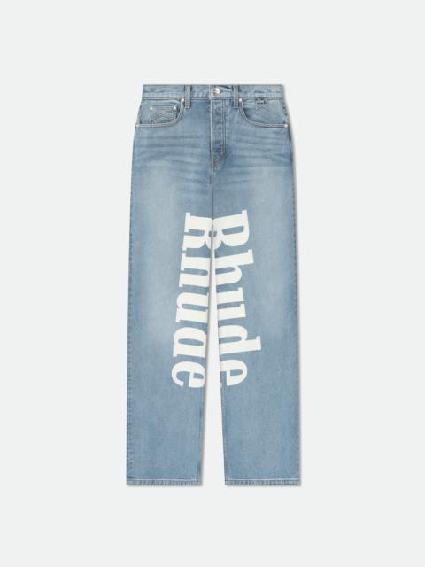 Rhude "PACK" LOGO WIDE LEG DENIM