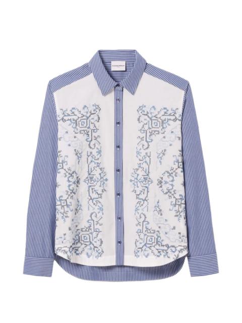 Claudie Pierlot striped embroidered shirt