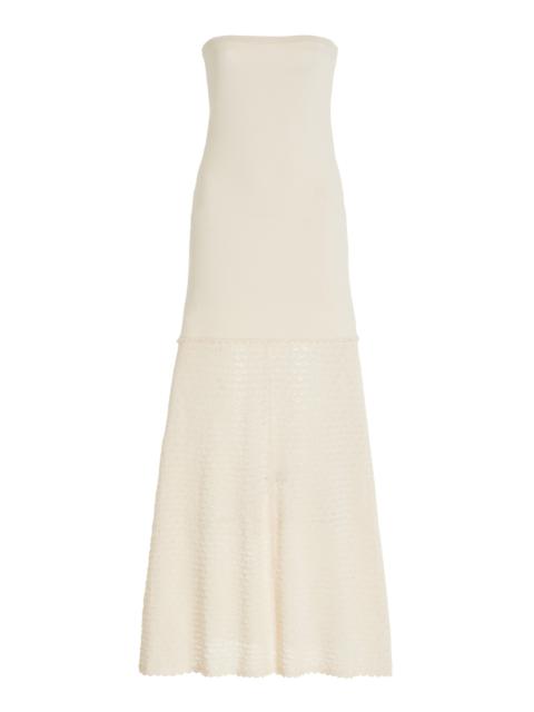 POSSE Romy Knit Maxi Dress ivory