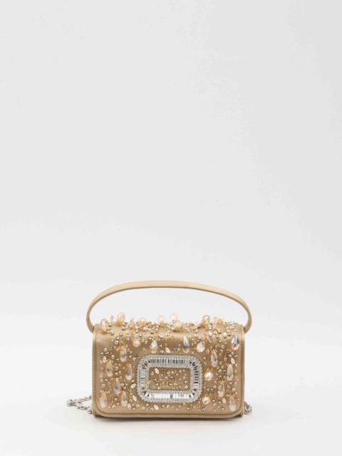 【関税&送料込】Roger Vivier Micro Pilgrim Chandelier Bag Pilgrim Micro Bag in satin Brown Woman RBWABDH1000RS0PZC603
