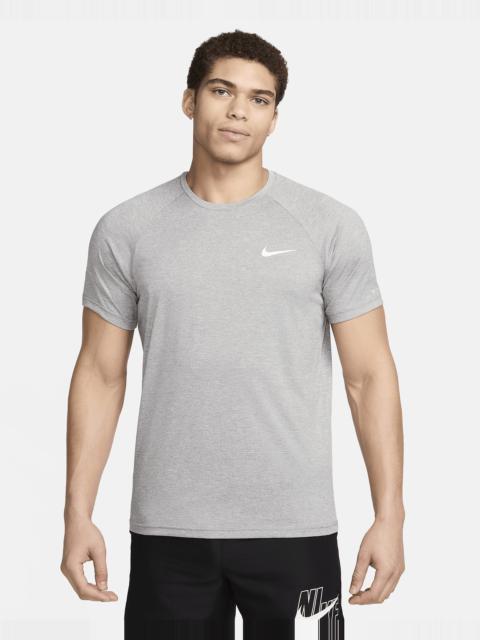 Nike Nike Men's Heathered Short-Sleeve Hydroguard Swim Shirt