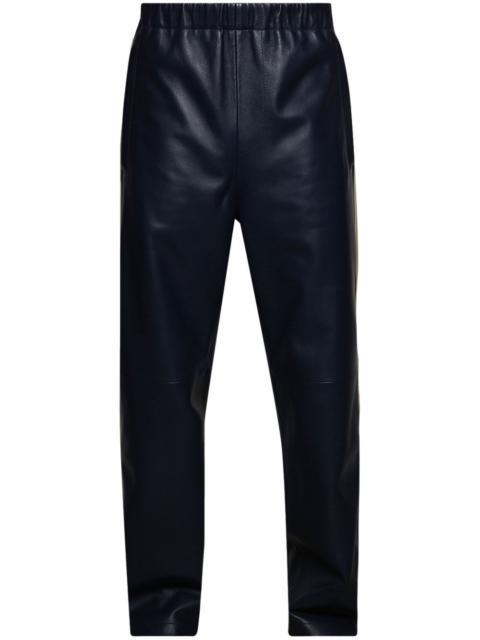 Marni side-stripe leather trousers