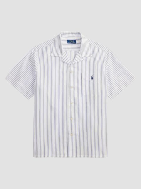 Polo Ralph Lauren Men's Classic-Fit Striped Oxford Camp Shirt - White Royal