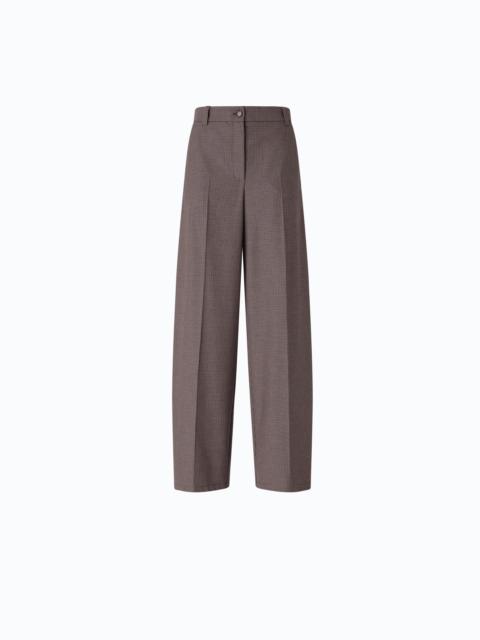 PINKO BARREL-FIT TROUSERS WITH MICRO HOUNDSTOOTH MOTIF