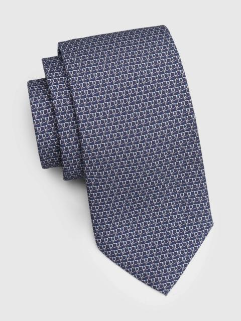 FERRAGAMO Men's Gancio Micro-Geometric Tie