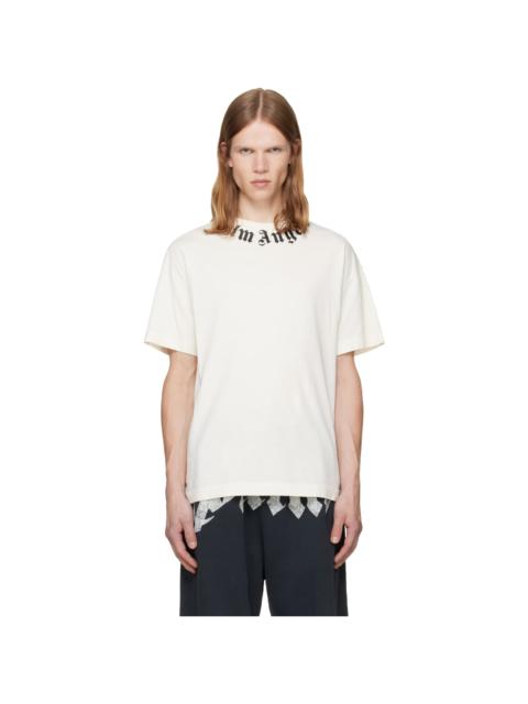 Palm Angels Off-White Neck Logo Regular T-shirt