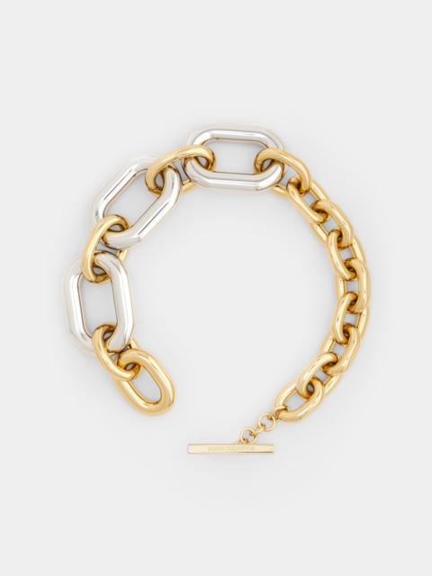 Paco Rabanne XL LINK EXTRA NECKLACE IN GOLD AND SILVER