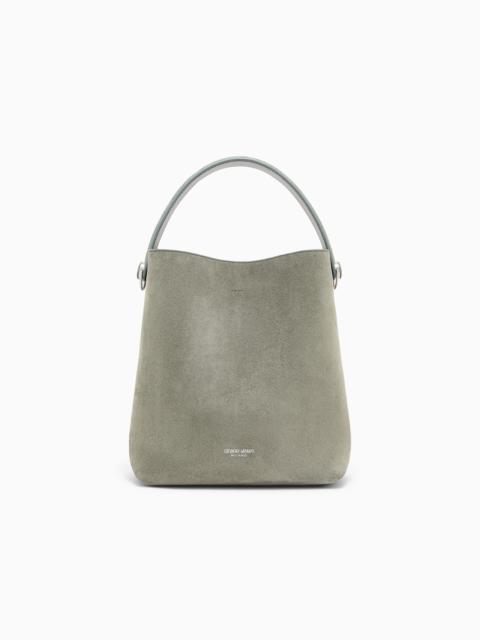 GIORGIO ARMANI SHOULDER BAG IN SPLIT LEATHER