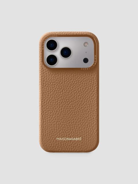 MAISON de SABRÉ Leather Phone Case (iPhone 18 Pro Max) - Sandstone Brown