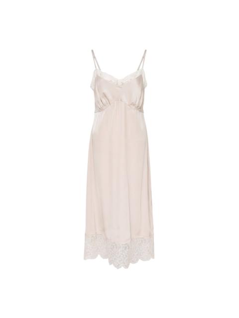 Simone Rocha Lace Trim Satin Slip Dress