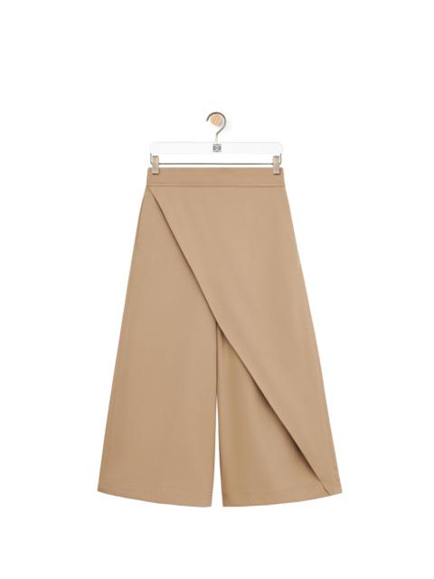 Cropped wrap trousers in cotton