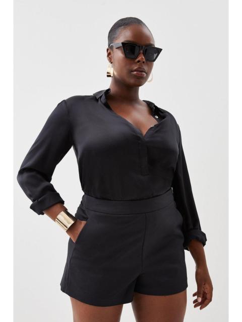 KAREN MILLEN Plus Size Essential Techno Woven Short