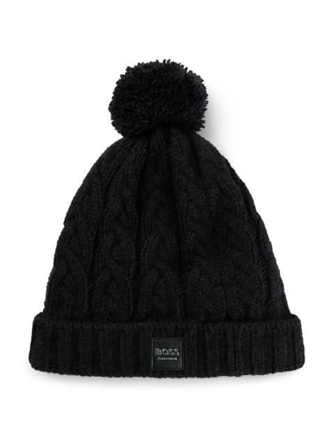 BOSS EQUESTRIAN LIGHTWEIGHT BOBBLE HAT WITH FLEECE INNER