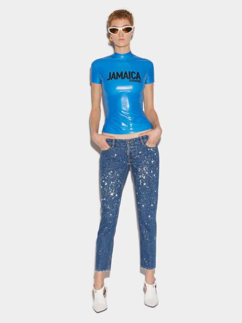 DSQUARED2 MEDIUM SEA SALT WASH JENNIFER CROPPED JEANS