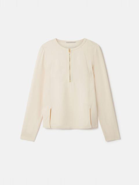 Arlesa Double Split Hem Zip Blouse