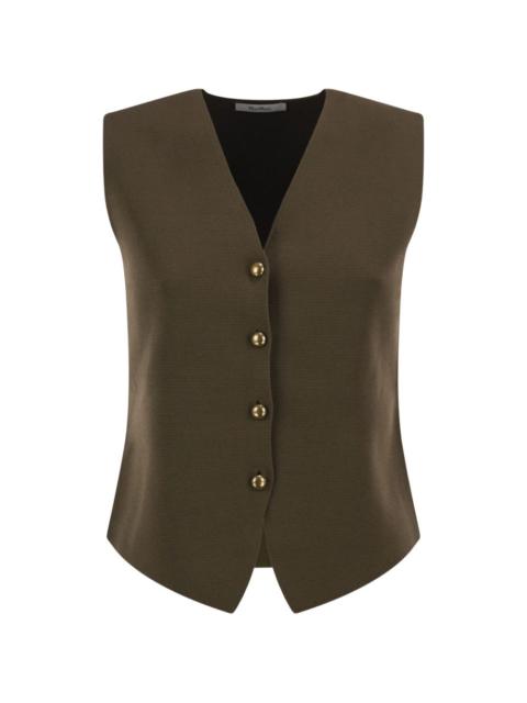 Max Mara button-fastening knitted waistcoat