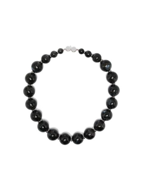 TOM WOOD larvikite bead necklace