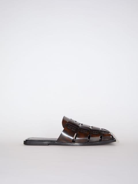 Acne Studios Square toe sandals - Dark brown