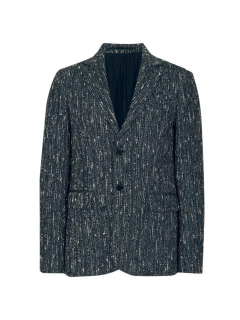 ALLSAINTS Men's Argyll Cotton & Wool-Blend Bouclé Two-Button Blazer - Black White