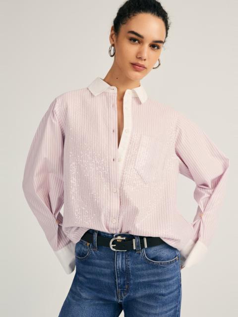 DEREK LAM 10 CROSBY WESLEY EMBELLISHED SHIRT
