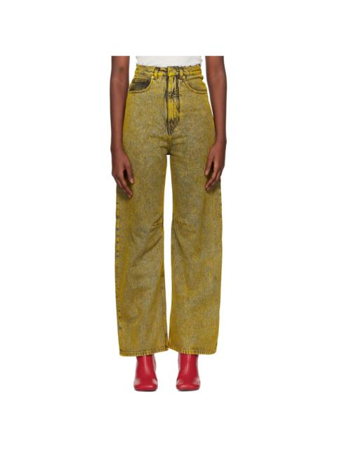 MM6 Maison Margiela Yellow 5-Pocket Jeans