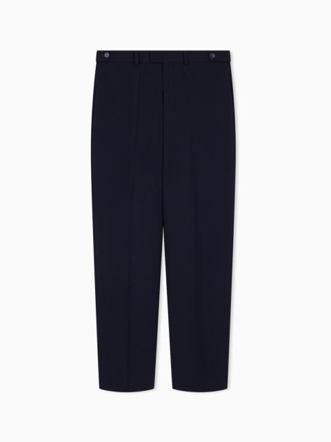 EMPORIO ARMANI 3D CREPE JERSEY TROUSERS SIGNATURE CAPSULE