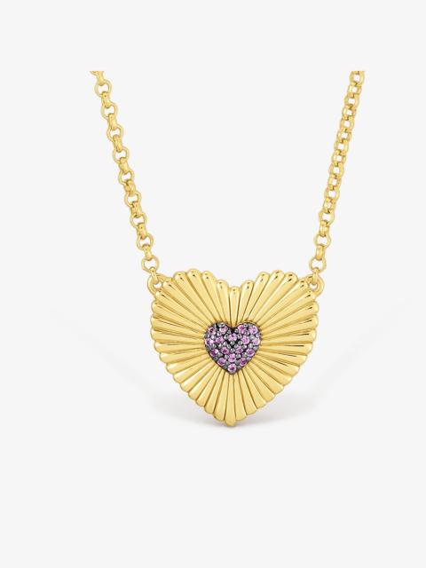 TOUS Silver vermeil Necklace with rhodolite heart Iris Motif