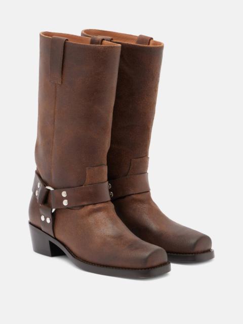 PARIS TEXAS Roxy distressed leather ankle boots