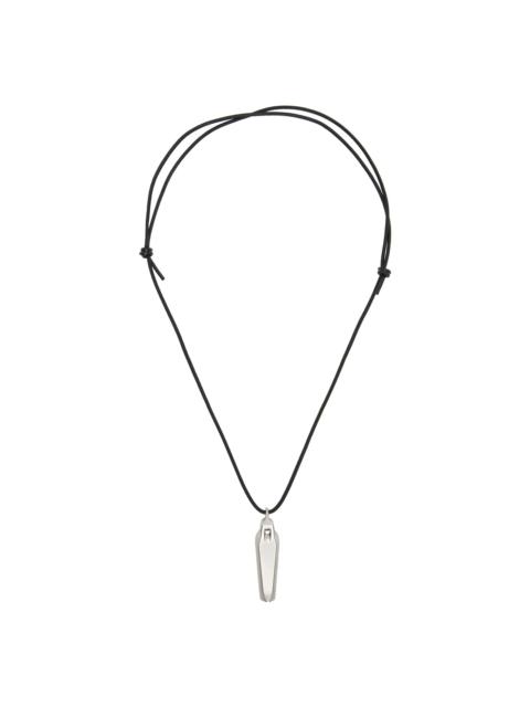 Rick Owens Black & Silver Sarcophagus Necklace