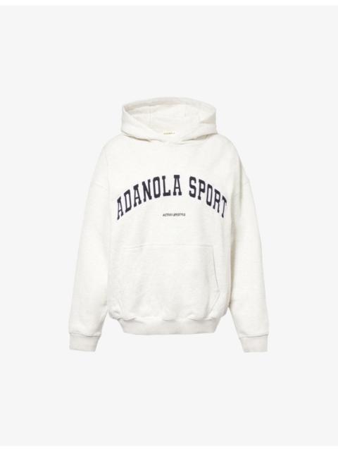 ADANOLA Logo-Embroidered Oversized Cotton Hoody
