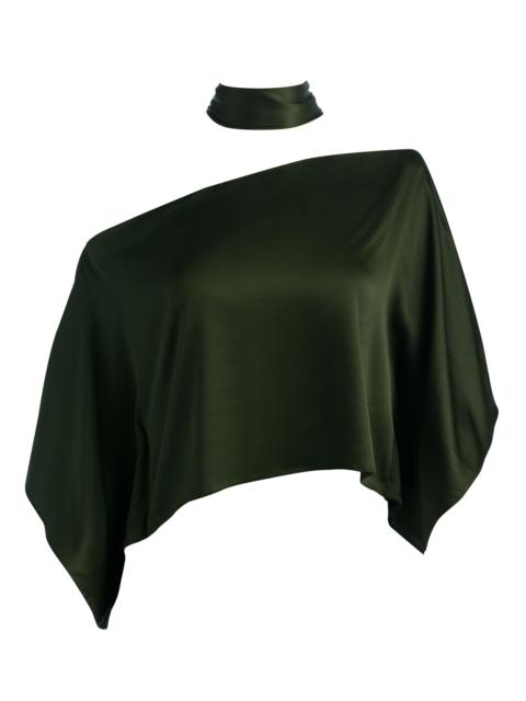 Alice + Olivia RITA DRAPED TOP WITH SCARF